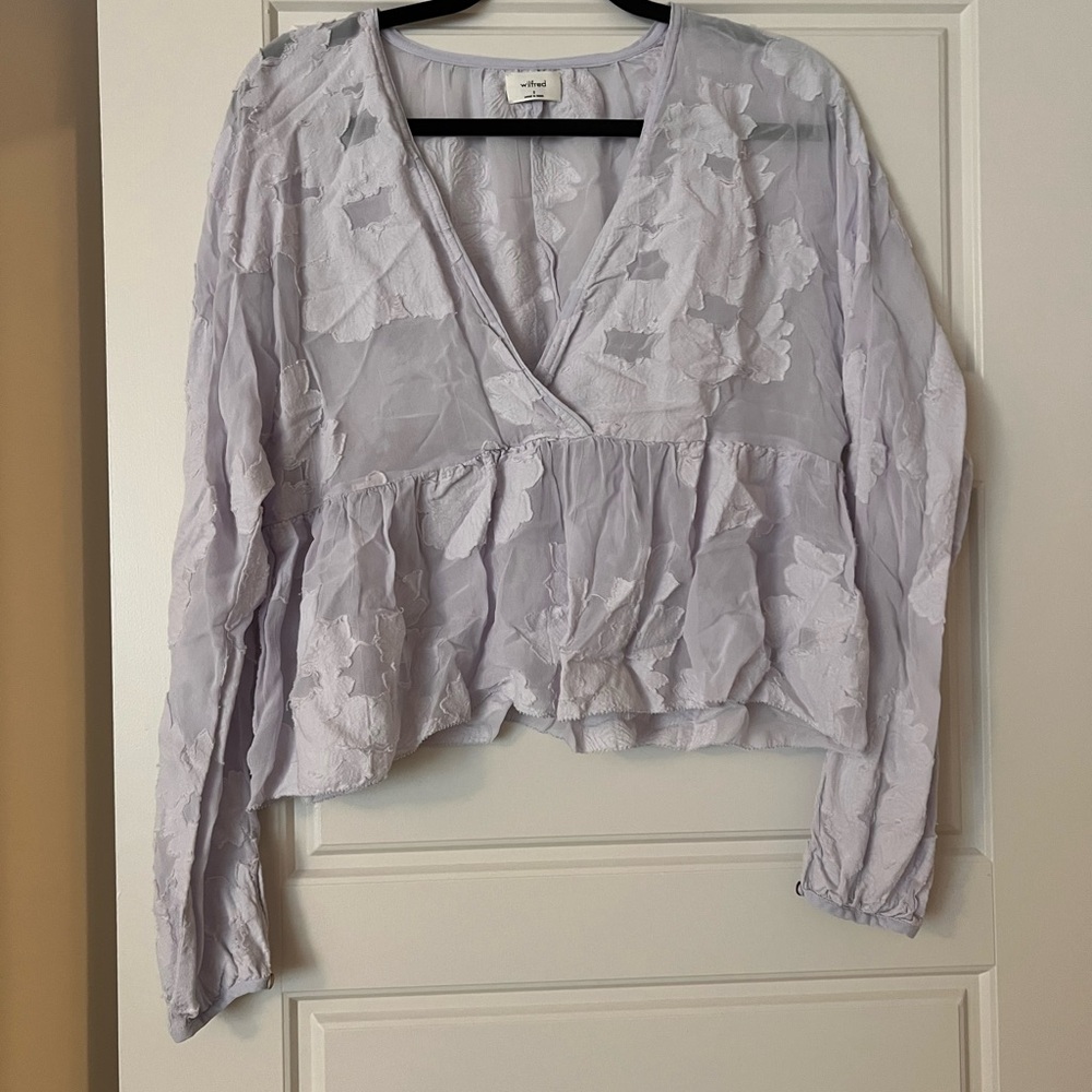 Aritzia Wilfred peplum blouse